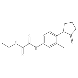 N1-ethyl-N2-(3-methyl-4-(2-oxopyrrolidin-1-yl)phenyl)oxalamide结构式