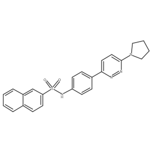 N-(4-(6-(pyrrolidin-1-yl)pyridazin-3-yl)phenyl)naphthalene-2-sulfonamide Structure