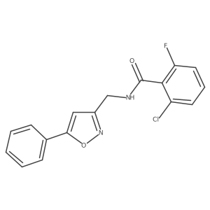 2-chloro-6-fluoro-N-((5-phenylisoxazol-3-yl)methyl)benzamide Structure