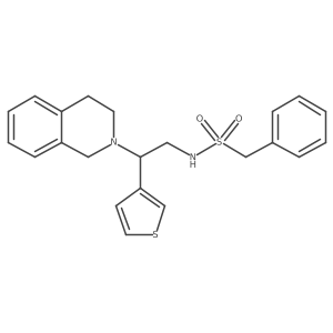 N-(2-(3,4-dihydroisoquinolin-2(1H)-yl)-2-(thiophen-3-yl)ethyl)-1-phenylmethanesulfonamide Structure