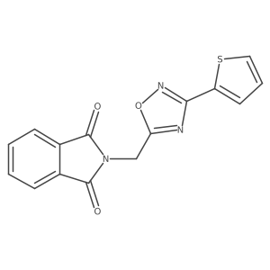 2-((3-(Thiophen-2-yl)-1,2,4-oxadiazol-5-yl)methyl)isoindoline-1,3-dione结构式