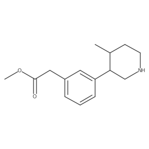 Methyl 2-(3-(4-methylpiperidin-3-yl)phenyl)acetate结构式
