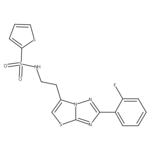 N-(2-(2-(2-fluorophenyl)thiazolo[3,2-b][1,2,4]triazol-6-yl)ethyl)thiophene-2-sulfonamide Structure