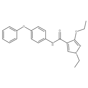 3-ethoxy-1-ethyl-N-(4-phenoxyphenyl)-1H-pyrazole-4-carboxamide结构式