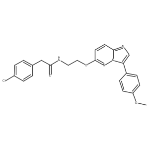 2-(4-chlorophenyl)-N-(2-((3-(4-methoxyphenyl)-[1,2,4]triazolo[4,3-b]pyridazin-6-yl)oxy)ethyl)acetamide结构式