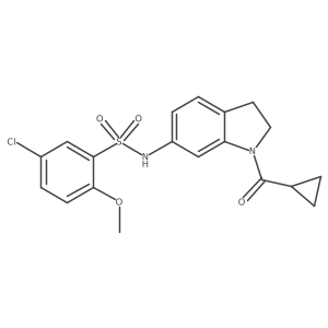 5-chloro-N-(1-cyclopropanecarbonyl-2,3-dihydro-1H-indol-6-yl)-2-methoxybenzene-1-sulfonamide Structure
