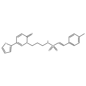 (E)-N-(3-(3-(furan-2-yl)-6-oxopyridazin-1(6H)-yl)propyl)-2-(p-tolyl)ethenesulfonamide Structure