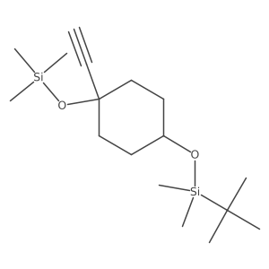4-(Tert-butyldimethylsilyloxy)-1-ethynyl-1-trimethylsilanyloxycyclohexane结构式