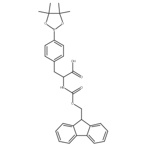 (S)-2-((((9H-Fluoren-9-yl)methoxy)carbonyl)amino)-3-(4-(4,4,5,5-tetramethyl-1,3,2-dioxaborolan-2-yl)phenyl)propanoic acid Structure