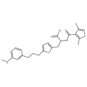 N-[(3,5-dimethylisoxazol-4-yl)carbonyl]-3-(5-{3-[6-(methylamino)pyridin-2-yl]propyl}thiophen-2-yl)-L-alanine Structure