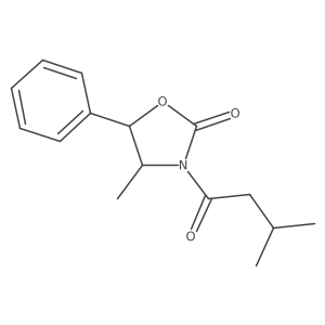 (4R)-3-(3-Methylbutanoyl)-4alpha-methyl-5alpha-phenyloxazolidin-2-one Structure