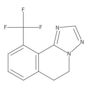 10-(Trifluoromethyl)-5,6-dihydro-[1,2,4]triazolo[5,1-a]isoquinoline结构式