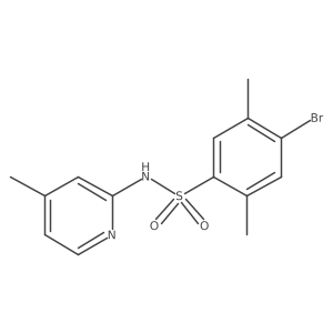 4-bromo-2,5-dimethyl-N-(4-methyl-2-pyridinyl)benzenesulfonamide Structure