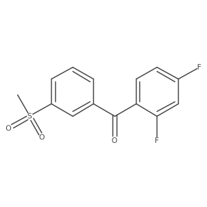 (2,4-Difluorophenyl)(3-methanesulfonylphenyl)methanone结构式