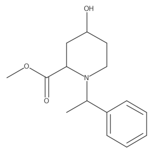 Methyl (2S,4R)-4-Hydroxy-1-[(R)-1-phenylethyl]piperidine-2-carboxylate结构式