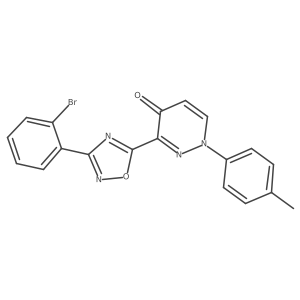 3-(3-(2-bromophenyl)-1,2,4-oxadiazol-5-yl)-1-(p-tolyl)pyridazin-4(1H)-one Structure