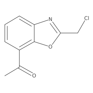 1-[2-(Chloromethyl)-1,3-benzoxazol-7-yl]-1-ethanone Structure