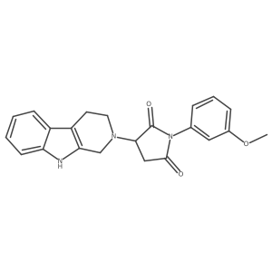 1-(3-methoxyphenyl)-3-(1,3,4,9-tetrahydro-2H-beta-carbolin-2-yl)dihydro-1H-pyrrole-2,5-dione Structure