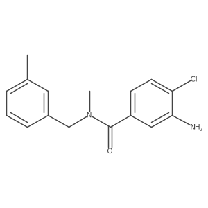 3-amino-4-chloro-N-methyl-N-[(3-methylphenyl)methyl]benzamide结构式
