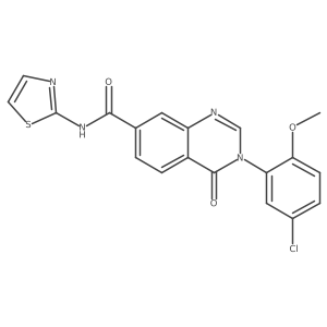 3-(5-chloro-2-methoxyphenyl)-4-oxo-N-(1,3-thiazol-2-yl)-3,4-dihydroquinazoline-7-carboxamide Structure