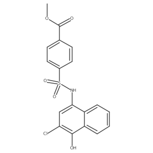 Methyl 4-[[(3-chloro-4-hydroxy-1-naphthalenyl)amino]sulfonyl]benzoate结构式