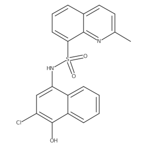N-(3-Chloro-4-hydroxy-1-naphthalenyl)-2-methyl-8-quinolinesulfonamide结构式