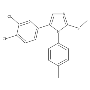5-(3,4-dichlorophenyl)-2-(methylthio)-1-(p-tolyl)-1H-imidazole Structure