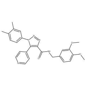 N-[(3,4-dimethoxyphenyl)methyl]-1-(3,4-dimethylphenyl)-5-(pyridin-4-yl)-1H-1,2,3-triazole-4-carboxamide结构式