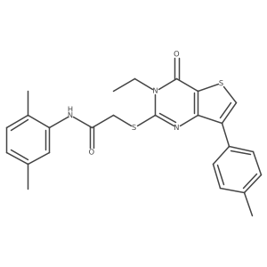 N-(2,5-dimethylphenyl)-2-{[3-ethyl-7-(4-methylphenyl)-4-oxo-3,4-dihydrothieno[3,2-d]pyrimidin-2-yl]sulfanyl}acetamide Structure