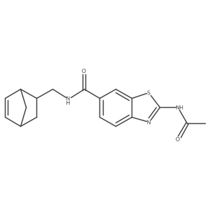 (2E)-2-(acetylimino)-N-(bicyclo[2.2.1]hept-5-en-2-ylmethyl)-2,3-dihydro-1,3-benzothiazole-6-carboxamide结构式