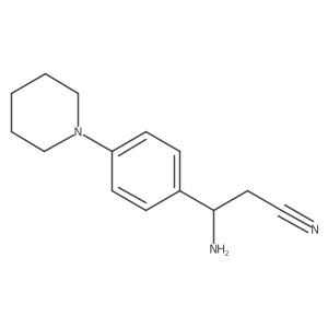 (I(2)R)-I(2)-Amino-4-(1-piperidinyl)benzenepropanenitrile Structure