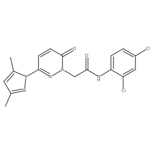 N-(2,4-dichlorophenyl)-2-(3-(3,5-dimethyl-1H-pyrazol-1-yl)-6-oxopyridazin-1(6H)-yl)acetamide结构式