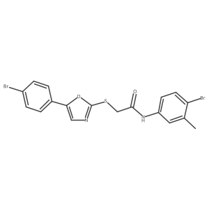 N-(4-bromo-3-methylphenyl)-2-((5-(4-bromophenyl)oxazol-2-yl)thio)acetamide Structure