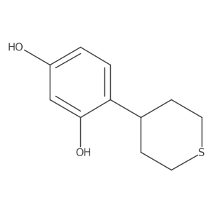 4-(Tetrahydro-thiopyran-4-yl)-benzene-1,3-diol Structure