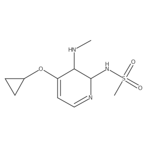 N-(4-Cyclopropoxy-3-(methylamino)-2,3-dihydropyridin-2-YL)methanesulfonamide结构式