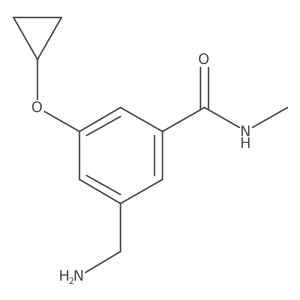 3-(Aminomethyl)-5-cyclopropoxy-N-methylbenzamide结构式