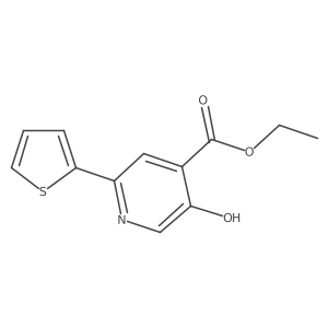 Ethyl 5-hydroxy-2-(2-thienyl)-4-pyridinecarboxylate结构式