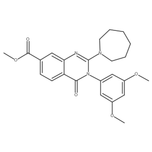 Methyl 2-(azepan-1-yl)-3-(3,5-dimethoxyphenyl)-4-oxo-3,4-dihydroquinazoline-7-carboxylate结构式