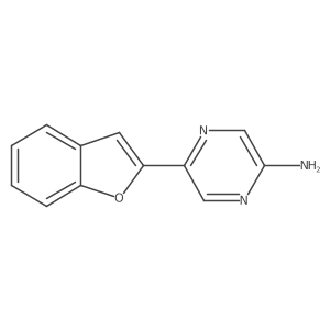 2-Pyrazinamine, 5-(2-benzofuranyl)- Structure