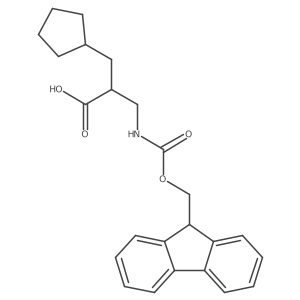 (S)-3-((((9H-Fluoren-9-yl)methoxy)carbonyl)amino)-2-(cyclopentylmethyl)propanoic acid结构式