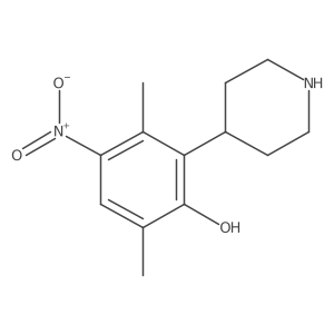 Phenol, 3,6-dimethyl-4-nitro-2-(4-piperidinyl)- Structure