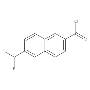 2-(Difluoromethyl)naphthalene-6-carbonyl chloride结构式