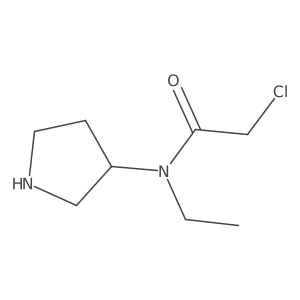 2-chloro-N-ethyl-N-(pyrrolidin-3-yl)acetamide Structure