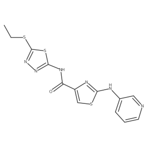 N-(5-(ethylthio)-1,3,4-thiadiazol-2-yl)-2-(pyridin-3-ylamino)thiazole-4-carboxamide Structure