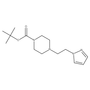 tert-Butyl 4-[2-(1H-pyrazol-1-yl)ethyl]piperazine-1-carboxylate结构式