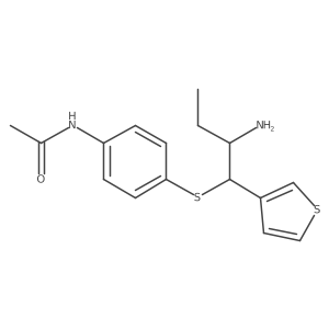 Acetamide, N-[4-[[2-amino-1-(3-thienyl)butyl]thio]phenyl]- Structure