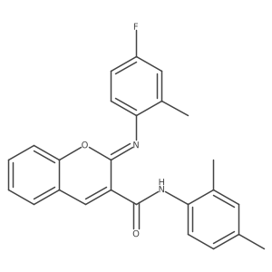 (2Z)-N-(2,4-dimethylphenyl)-2-[(4-fluoro-2-methylphenyl)imino]-2H-chromene-3-carboxamide结构式