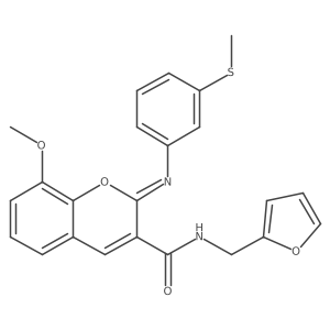 (2Z)-N-(furan-2-ylmethyl)-8-methoxy-2-{[3-(methylsulfanyl)phenyl]imino}-2H-chromene-3-carboxamide结构式
