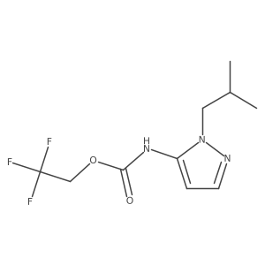 2,2,2-trifluoroethyl N-[2-(2-methylpropyl)-2,3-dihydro-1H-pyrazol-3-ylidene]carbamate结构式