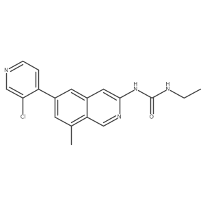 1-[6-(3-Chloropyridin-4-yl)-8-methylisoquinolin-3-yl]-3-ethylurea Structure